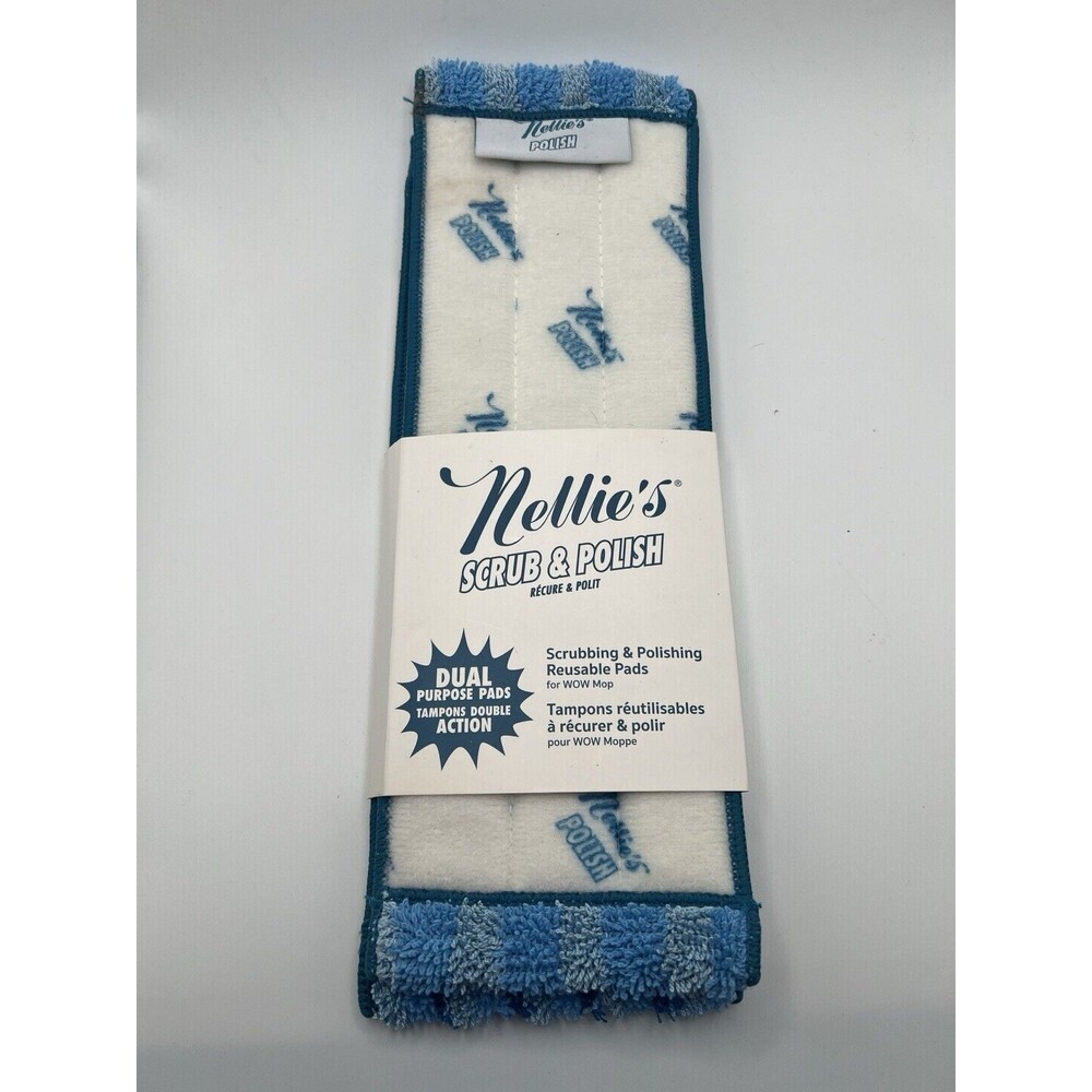 NEW Nellie's Scrub and Polish Pads Replacement for Wow Mop NEW SET OF 2 PADS